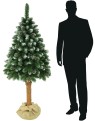 Gałązki pvc choinki sztucznej sosna kryształowa na pniu. Gałązki zdobione sztucznymi kryształkami. Choinka sztuczna Sosna Kryształowa na pniu 180 cm. Drzewko świąteczne z sztucznymi kryształkami.