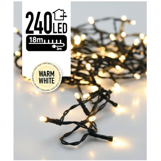 Lampki choinkowe LED 240 diod LED Białe Ciepłe