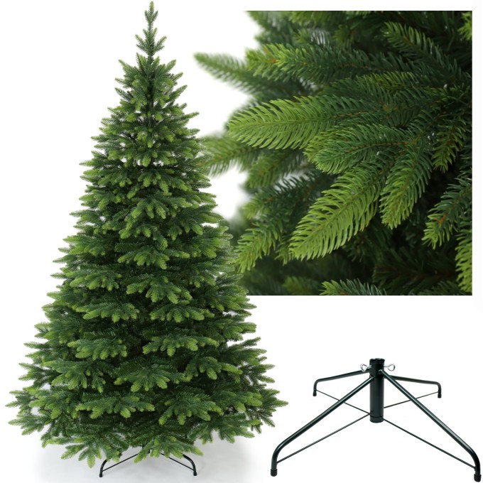 Choinka sztuczna Świerk Tajga PE + PVC 250 cm. Sztuczne drzewko Świerk Tajga. Choinka świąteczna Świerk Tajga. Choinka sztuczna jak Żywa. Zdjęcie produktowe.