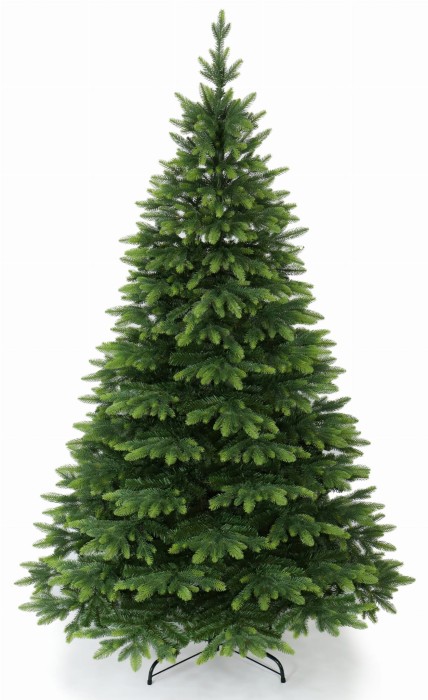 Choinka sztuczna jak żywa, Świerk Tajga PE + PVC 180 cm. Sztuczne drzewko Świerk Tajga. Choinka świąteczna Świerk Tajga. Drugie zdjęcie produktowe. Choinka w pełnym rozmiarze na białym tle.