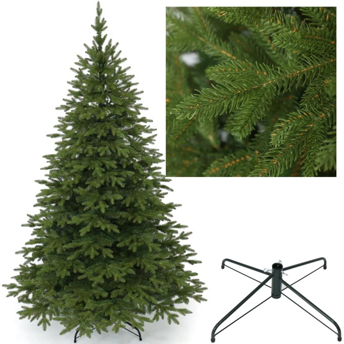 Choinka sztuczna Świerk Naturalny PE + PVC 120 cm. Sztuczne drzewko Świerk Naturalny. Drzewko świąteczne świerk Naturalny. Choinka sztuczna jak Żywa. Zdjęcie produktowe.