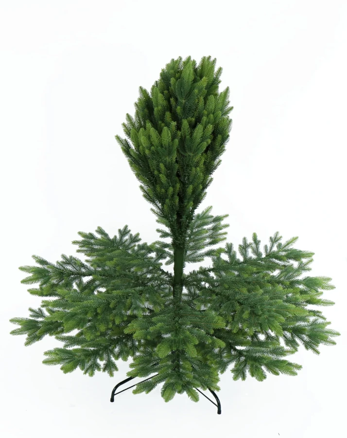 Choinka sztuczna jak Żywa, Świerk Tajga 100% PE 220 cm. Etap rozkładania choinki świątecznej.