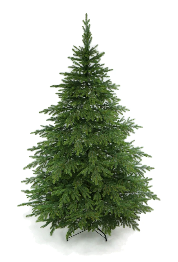Choinka sztuczna Świerk Natura 100% PE 220 cm. Drzewko świąteczne Świerk Natura. Sztuczne drzewko świerk Natura. Choinka sztuczna jak Żywa, klasy Premium. Zdjęcie choinki na białym tle.