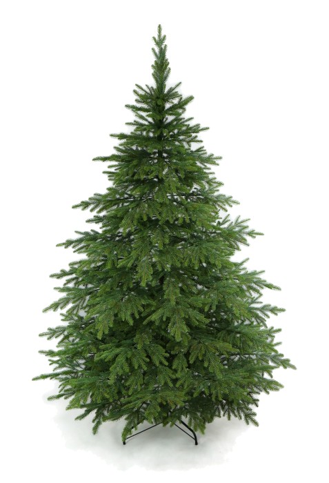 Choinka sztuczna Świerk Natura 100% PE 250 cm. Drzewko świąteczne Świerk Natura. Sztuczne drzewko świerk Natura. Choinka sztuczna jak Żywa. Zdjęcie choinki w całej wysokości. Zdjęcie przedstawia choinkę na białym tle.