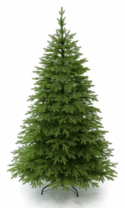 Choinka sztuczna Świerk Naturalny 100% PE 150 cm. Sztuczne drzewko Świerk Naturalny. Drzewko świąteczne Świerk Naturalny. Choinka sztuczna jak Żywa. Zdjęcie choinki w całym rozmiarze na białym tle.