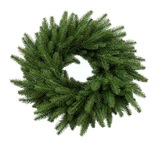 Wianek świąteczny ręcznie wykonany ze sztucznych Gałązek Świerku PE. 100% Gałązek PE. Ozdoba na stół świąteczny. Stroik świąteczny.