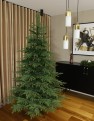 Choinka sztuczna Świerk Europejski PE + PVC 220 cm. Sztuczne drzewko Świerk Europejski. Drzewko świąteczne świerk pospolity. Choinka sztuczna jak Żywa, klasy Premium. Zdjęcie przedstawia aranżację choinki na tle salonu.