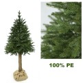 Choinka sztuczna Świerk Naturalny PE na Pniu 180 cm. Drzewko świąteczne Świerk Naturalny PE na Pniu 180 cm. Sztuczne drzewko na naturalnym pniu sosnowym. Choinka sztuczna jak żywa. Świerk Naturalny 100% gałązek PE.