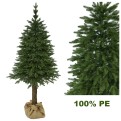 Choinka sztuczna Świerk Naturalny PE na Pniu 220 cm. Drzewko świąteczne Świerk Naturalny PE na Pniu 220 cm. Sztuczne drzewko na naturalnym pniu sosnowym. Choinka sztuczna jak żywa. Świerk Naturalny 100% gałązek PE.