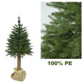 Choinka sztuczna Świerk Naturalny PE na Pniu 160 cm. Drzewko świąteczne Świerk Naturalny PE na Pniu 160 cm. Sztuczne drzewko na naturalnym pniu sosnowym. Choinka sztuczna jak żywa. Świerk Naturalny 100% gałązek PE.