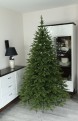Choinka sztuczna Świerk Naturalny PE + PVC 220 cm. Choinka sztuczna jak Żywa. Zdjęcie w pokoju na tle witryny.